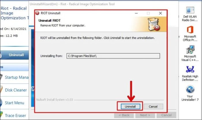 Nhấn Uninstall để hoàn thành quá trình gỡ bỏ ứng dụng trên laptop