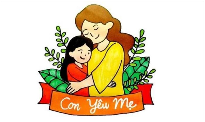 Hướng dẫn vẽ tranh 20/10 với chủ đề mẹ và bé