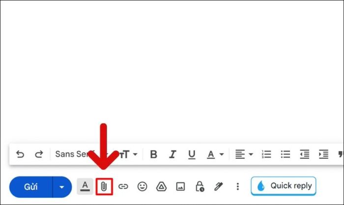 Nhấn vào biểu tượng ghim kẹp