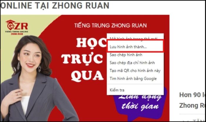 Hướng dẫn tải ảnh từ website về máy tính