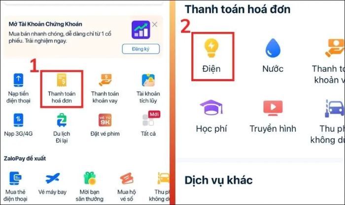 Hướng dẫn thanh toán tiền điện qua ZaloPay
