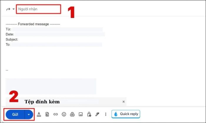 Hãy chọn Người nhận và nhấn Gửi.