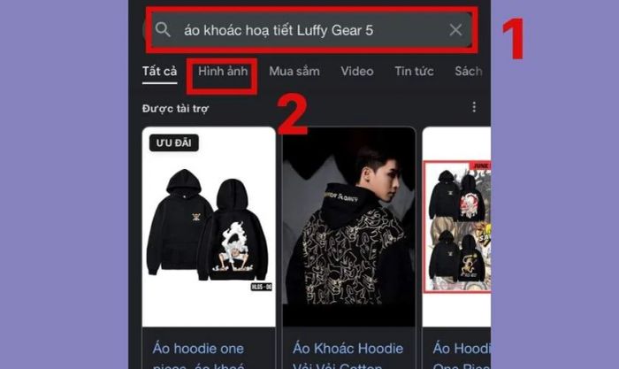 Phương pháp tìm kiếm bằng hình ảnh trên iPhone thông qua trang web kết quả từ khóa
