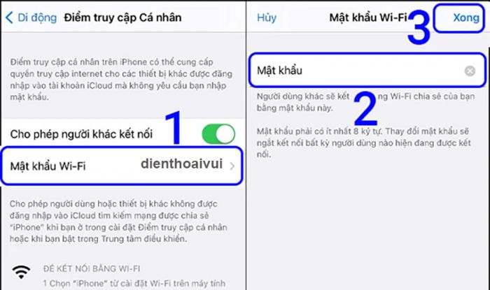 Hướng dẫn chi tiết cách phát wifi từ điện thoại iPhone lock