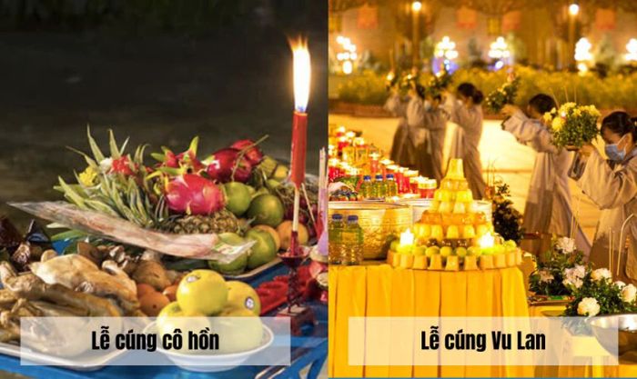 Những điểm khác biệt giữa lễ Vu Lan và cúng Cô hồn