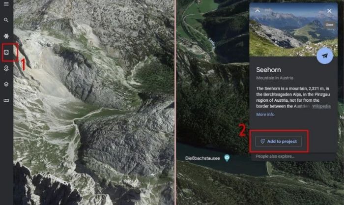 Biểu tượng xúc xắc trong Google Earth