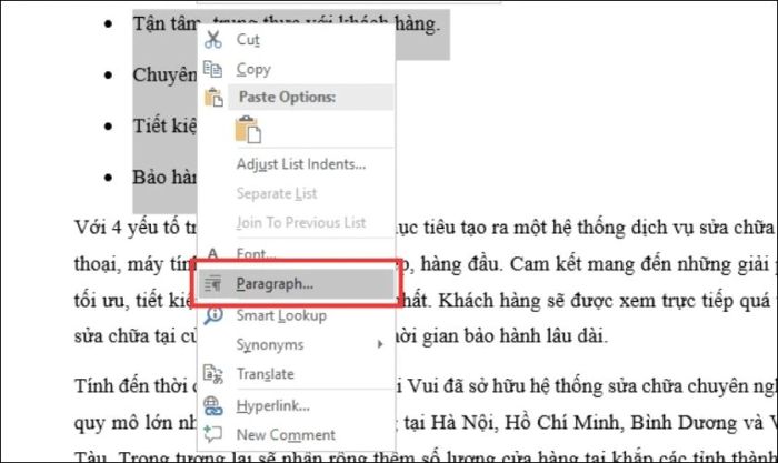 Cách bỏ thụt đầu dòng trong các phiên bản Word 2010, 2016