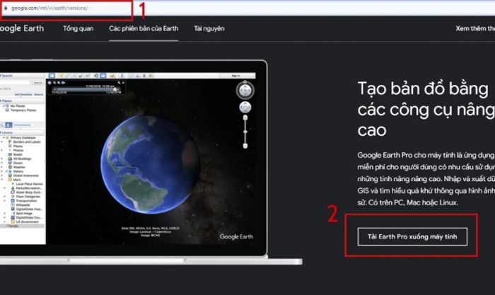 Hướng dẫn tải Google Earth Pro miễn phí về máy tính