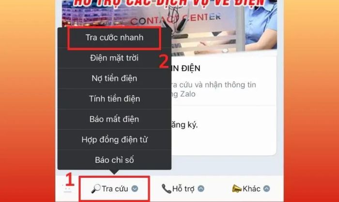 Hướng dẫn tra cứu tiền điện qua Zalo đơn giản