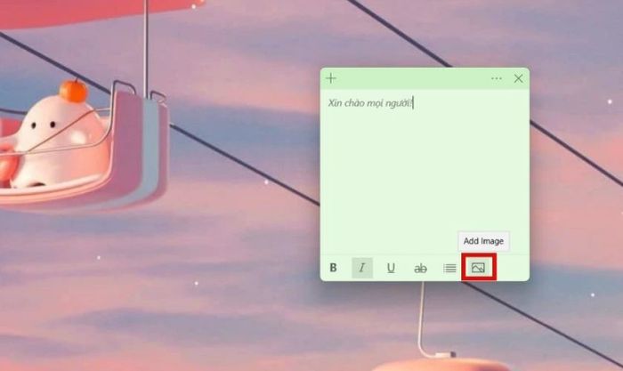 Hướng dẫn thêm ảnh vào ghi chú trên màn hình