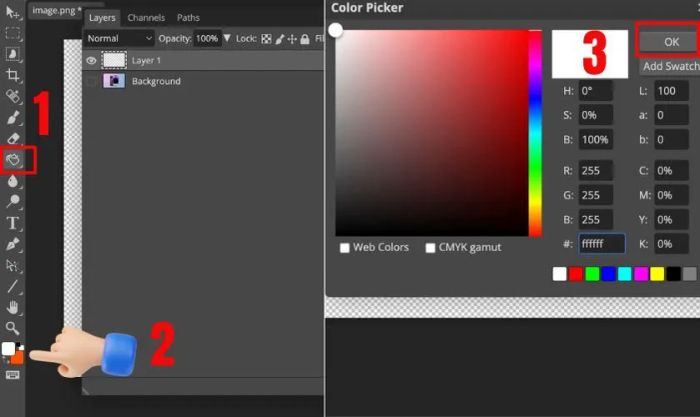 Cách tạo layer nền trắng trong Photoshop đơn giản