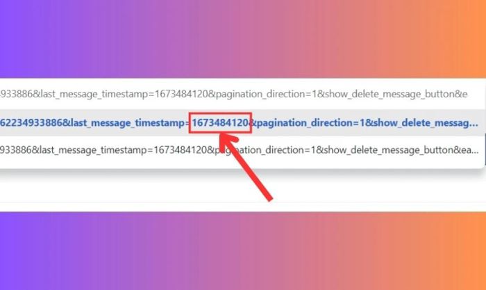 Tìm kiếm timestamp= trong URL