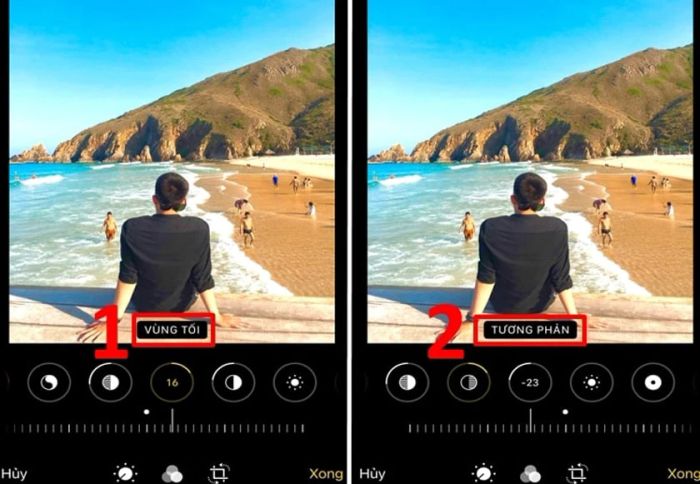 công thức chỉnh sửa ảnh trên iPhone