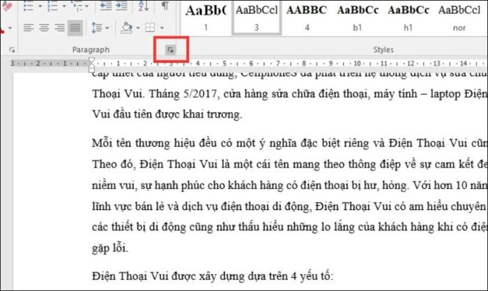 Cách thụt lùi đầu dòng trong Word 2010, 2016 bằng Paragraph