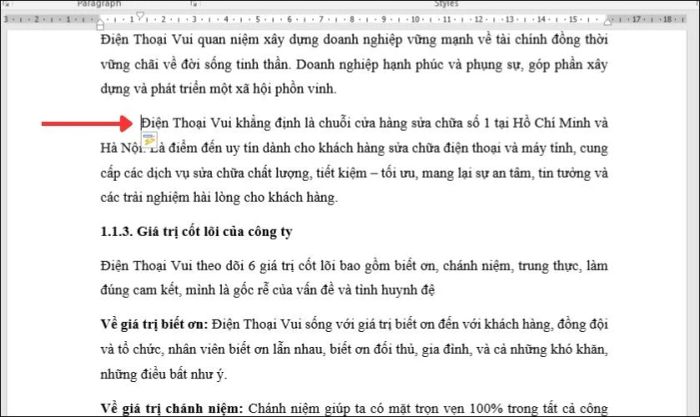 Cách thụt đầu dòng trong Word bằng phím Tab