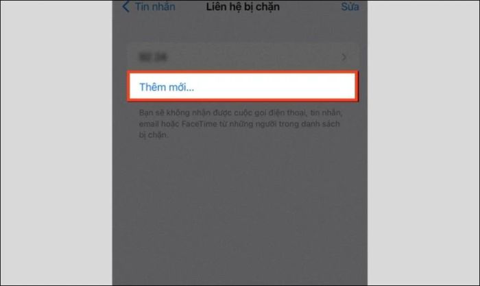 Ngăn chặn tin nhắn rác bằng cách chặn từng số liên hệ cụ thể