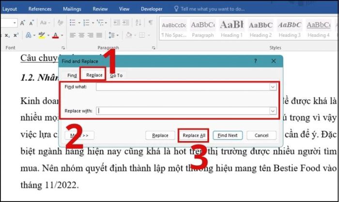 loại bỏ khoảng trắng giữa các từ trong word 