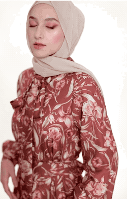 gif of the model showcasing the dress