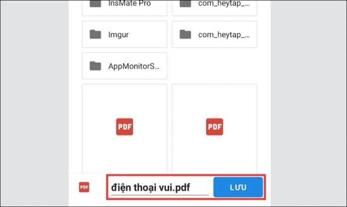 Cuối cùng, bạn đổi tên tệp, chọn vị trí lưu trữ và nhấn Lưu để hoàn tất