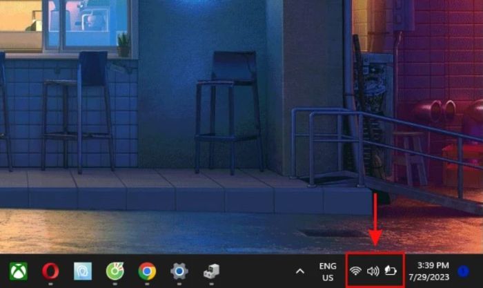 Truy cập Quick Settings từ thanh Taskbar