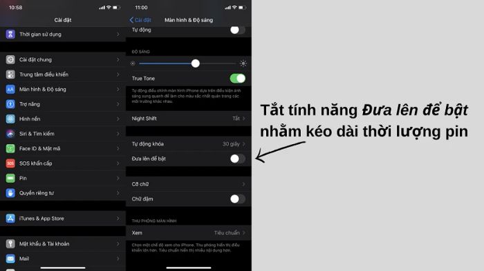 Tắt tính năng