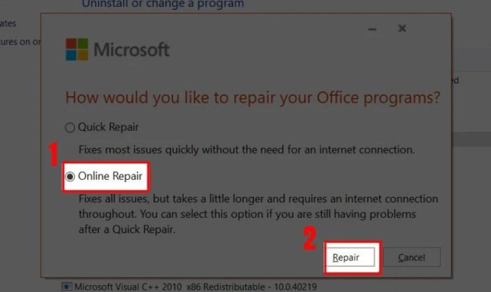 Điều chỉnh cài đặt Office khi gặp lỗi Excel Not Responding