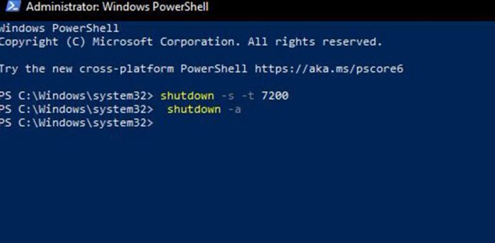 Cách thiết lập tự động tắt máy tính bằng Windows PowerShell