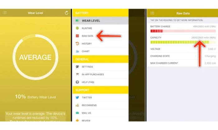 kiểm tra pin thông qua ứng dụng Battery Life