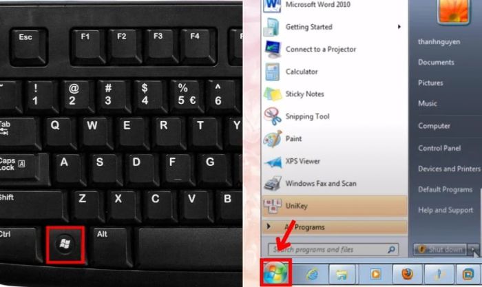 Hướng dẫn chi tiết cách tắt máy tính Windows 7 bằng bàn phím
