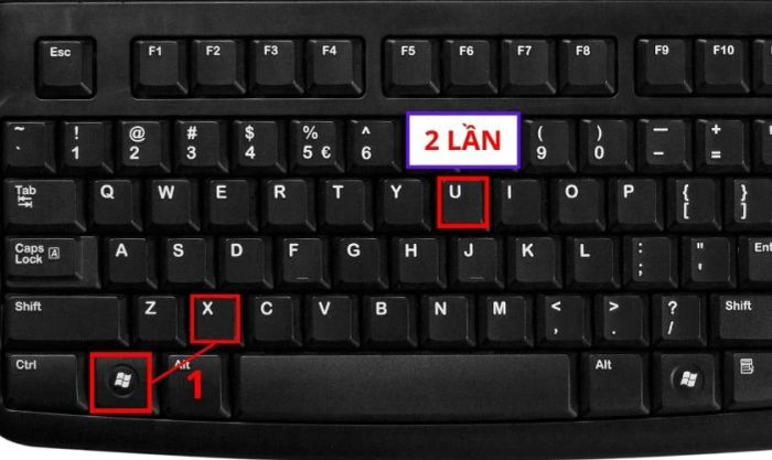 Hướng dẫn tắt máy tính bằng bàn phím trên Windows 10