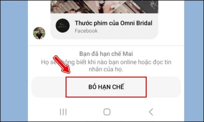 Nhấn chọn Bỏ hạn chế