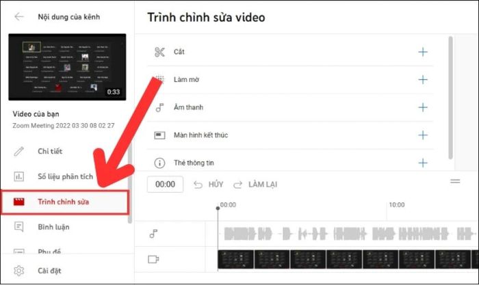 Hướng dẫn cắt video trên YouTube