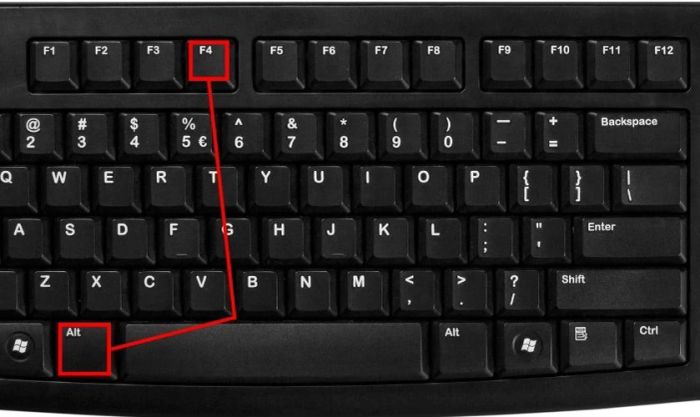 Khi nhấn tổ hợp phím ALT + F4, cửa sổ Shut Down Window sẽ hiện lên