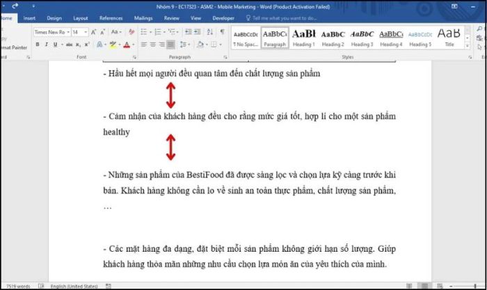 hướng dẫn xóa dòng trống trong word 