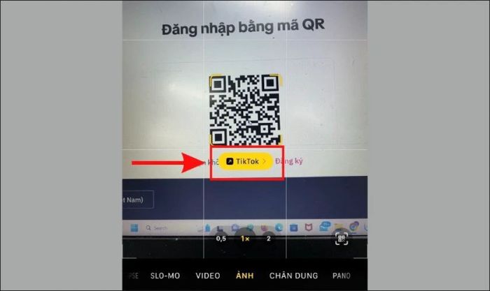 Nhấn vào đường link đăng ký tài khoản
