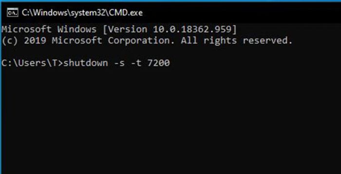Cách hẹn giờ tự động tắt máy tính Win 10 bằng lệnh Command Prompt