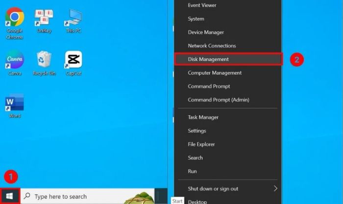 Ẩn phân vùng ổ cứng trên Windows 10