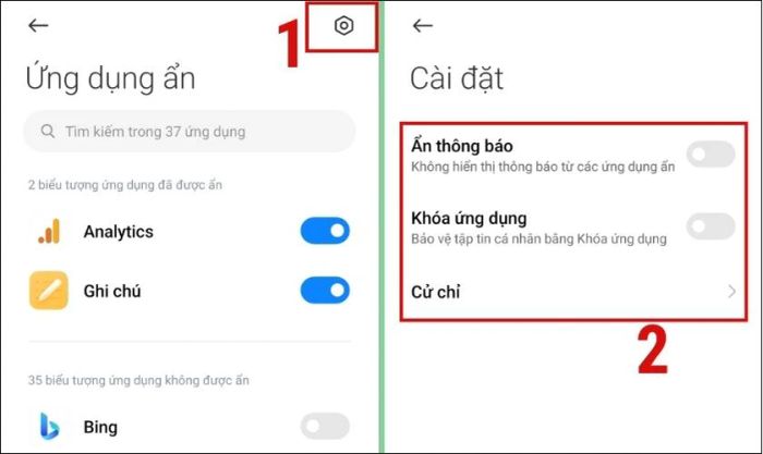 Thư mục ẩn đã được hiển thị