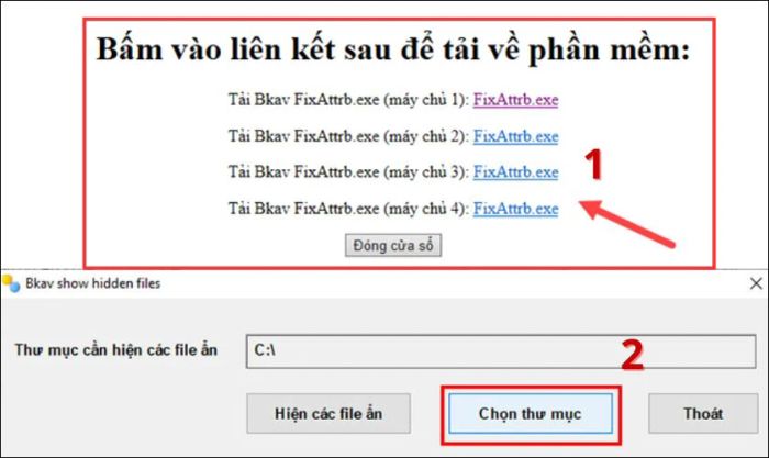 Tải xuống và giải nén công cụ FixAttrb.exe