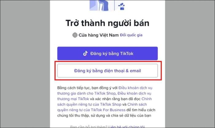 Hướng dẫn đăng nhập TikTok Shop trên điện thoại