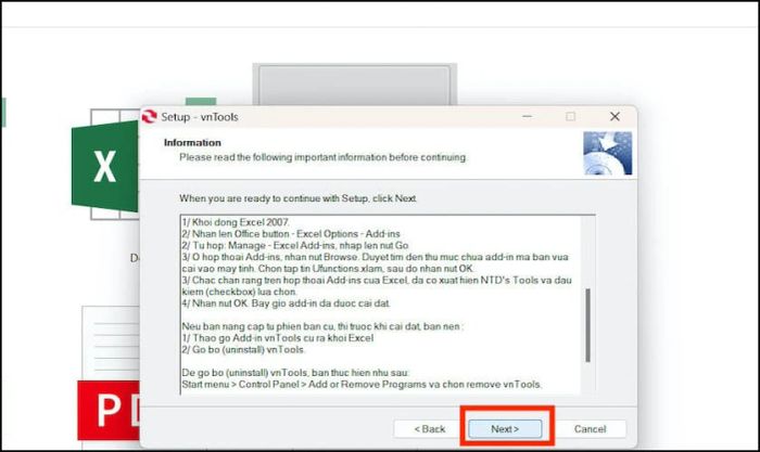 Đọc kỹ các điều khoản của phần mềm chuyển đổi số thành chữ trong Excel VnTools