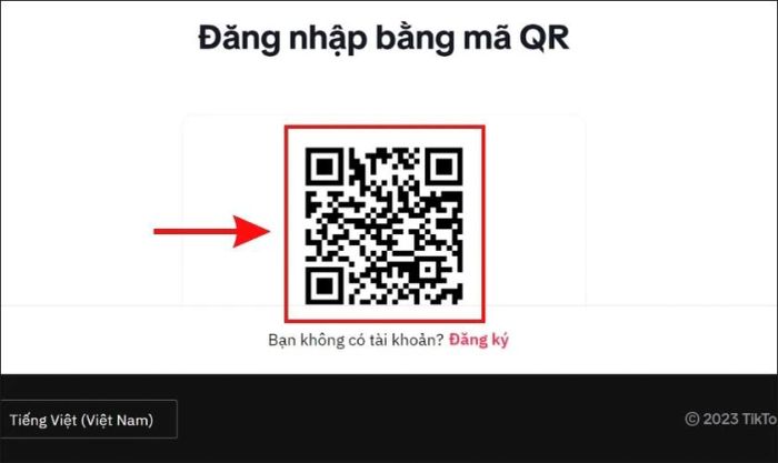 Sử dụng điện thoại để quét mã QR