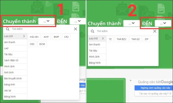Tùy chỉnh các tùy chọn trên công cụ