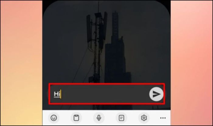 Soạn tin nhắn và nhấn gửi