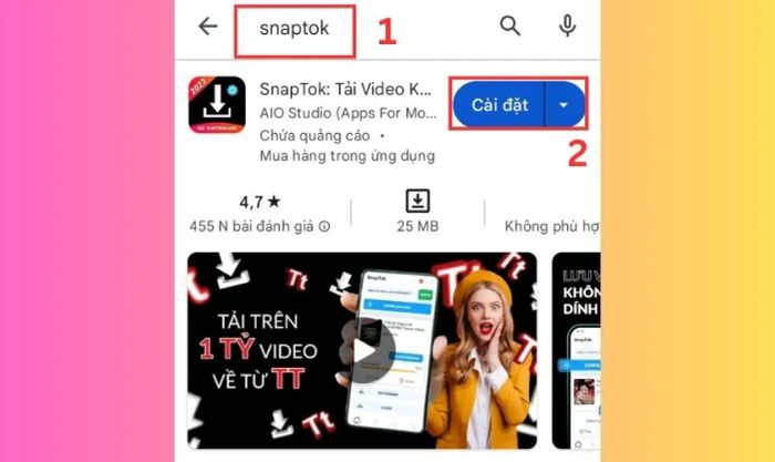 Tải ứng dụng SnapTok trên điện thoại Android