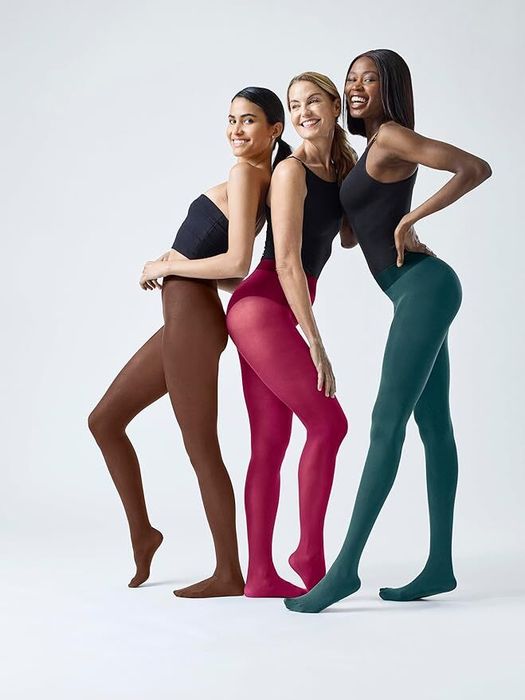 Models showcasing the different tights