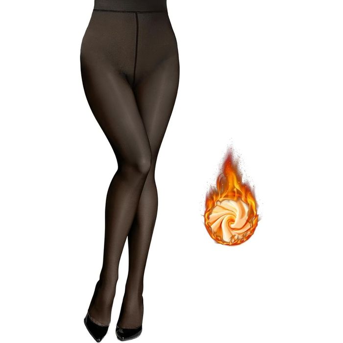 The black fleece-lined tights
