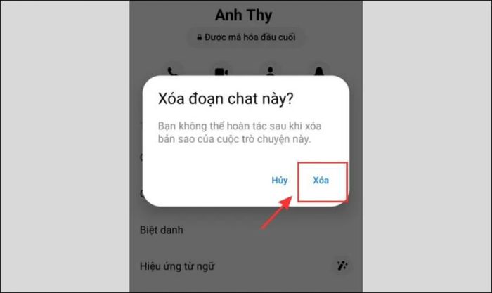 Hướng dẫn tắt cuộc trò chuyện bí mật trên Messenger bằng điện thoại Android