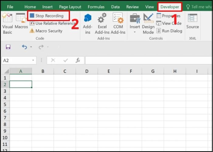 Nhấn vào macros - Cách tạo macro trong Excel