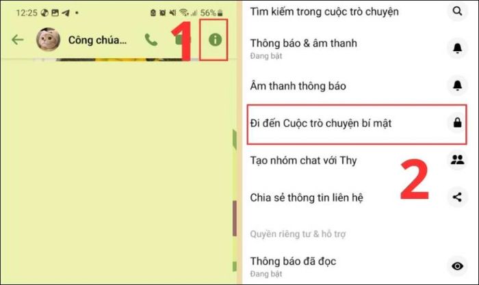 Hướng dẫn mở cuộc trò chuyện bí mật trên Messenger bằng điện thoại Android